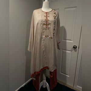 Beige Pakistani suit